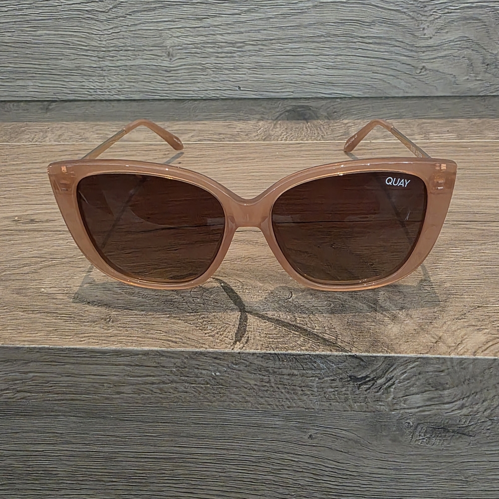 Quay Australia Ever After Milk Pink Brown Sunglasses - Picture 3 of 9